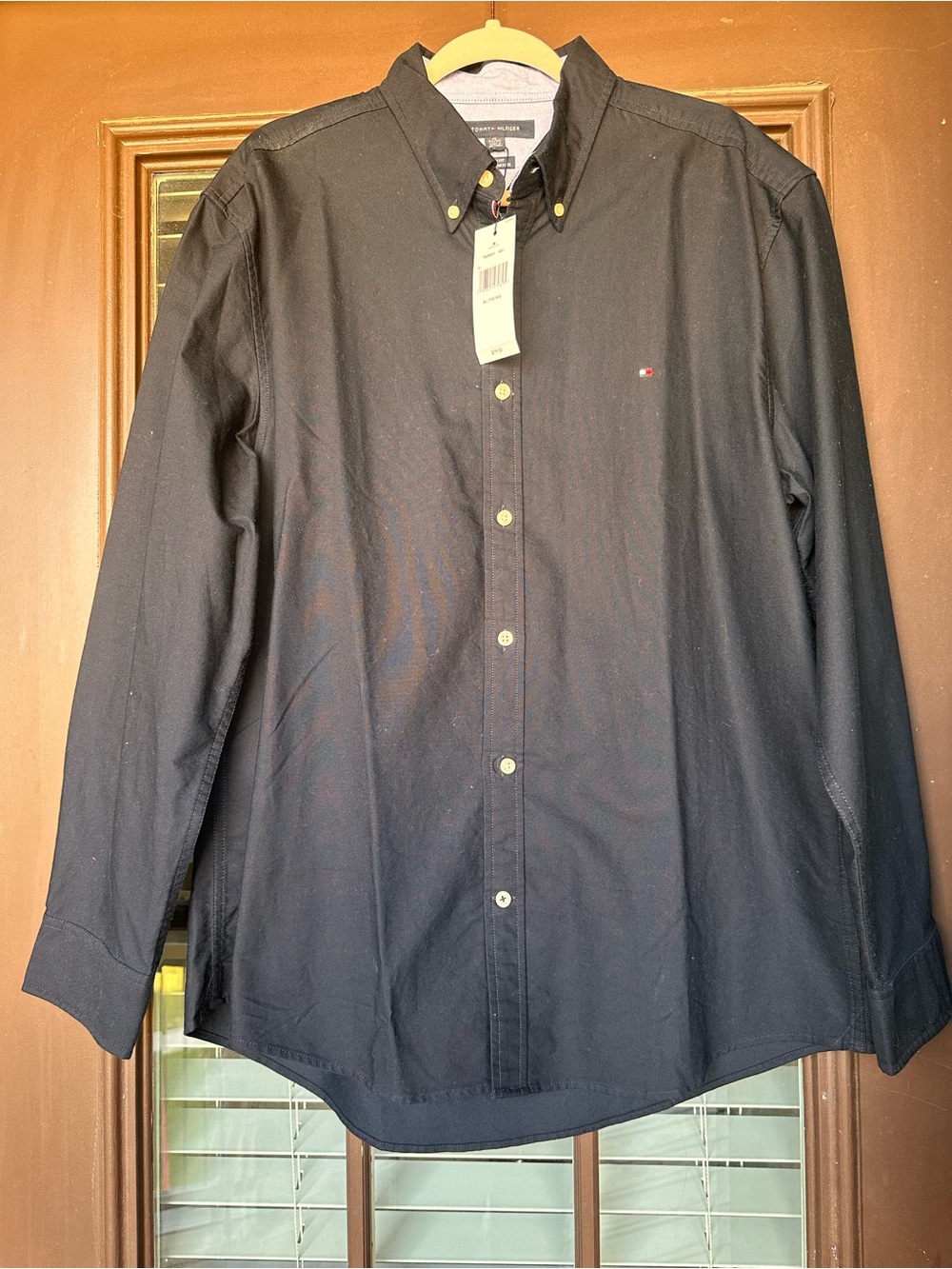Tommy Hilfiger Men's Long-Sleeve Blue Button-Down Shirt